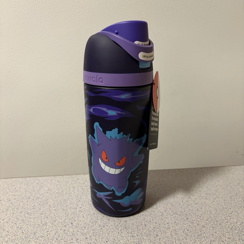 Owala Pokemon Gengar In The Shadows 16oz FreeSip Water Bottle NEW Target Purple
